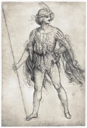 Juventude em uma fantasia de baile de máscaras, 1506-1507