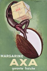 Cartaz publicitário para a margarina «Axa» da revista «L