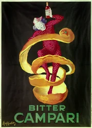 Cartaz para o aperitivo Bitter Campari. Ilustração de Leonetto Cappiello (1875-1942), 1921, Paris, artes decorativas