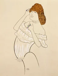 Sarah Bernhardt (1844-1923) interpretando Lady of Camelias, adaptação teatral do romance de Alexandre Dumas (1824-1895), gravura de Leonetto Cappiello (1875-1942)