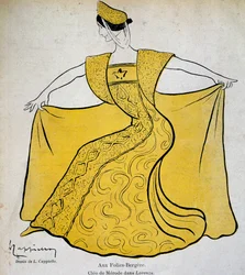 A bailarina Cleo no ballet pantomima Lorenza no Folies Bergere