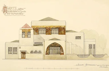 Projeto da Casa NL Tarasov, 1910-1911.