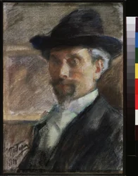 Auto-retrato. Obra de Leonid Osipovich Pasternak (1862-1945), pastel sobre papel