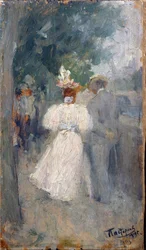 Avenida parisiense. Pintura de Leonid Osipovich Pasternak (1862-1945)