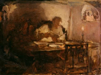 Leo Tolstoi em seu estudo