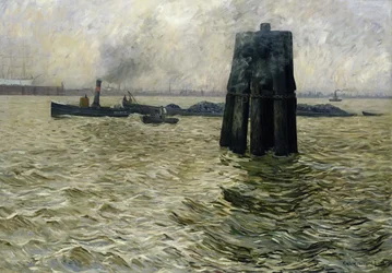 O porto de Hamburgo, 1894