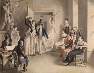 Franz Schubert 1797-1828. Jogo de salão dos schubertianos em Atzenbrugg, 1821
