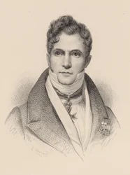 Retrato do maestro e compositor Gaspare Spontini 1774-1851.