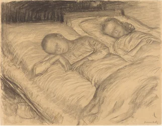 Os Filhos do Artista Wolf e Anna Adormecidos