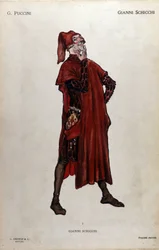 Traje para o personagem de Gianni Schicchi da ópera "Il trittico" (O tríptico) de Giacomo Puccini (1858-1924) - 1919