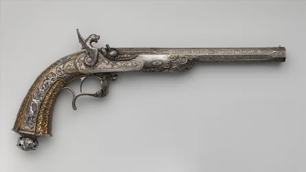 Exposição de Percussão Pistola, Francesa, datada de 1851