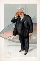 Hiram Stevens Maxim, inventor e engenheiro britânico nascido em americano, 1904