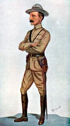 Robert Baden-Powell, soldado inglês, 1900.