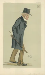 Sir Harry Verney, Bucks, 15 de julho de 1882, desenho animado da Vanity Fair
