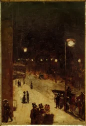 Rua de Berlim à noite
