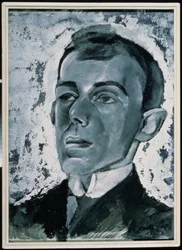 Retrato do poeta Ossip Mandelstam (1891-1938) (guache sobre papel)