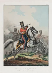 Carabinier do regimento Hussar, década de 1830