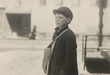 Tony Casale, "Bologna", 11 anos de idade que vende jornais há 4 anos, Hartford, Connecticut, março de 1909