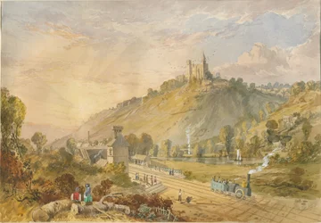 Alton - da estação ferroviária: pintura em aquarela, nd [c1830-1840]