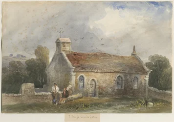 Capela Calton - Now &39;St. Igreja de Maria &39;: pintura em aquarela, nd [c1830-1840] (pintura)