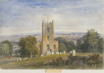 Igreja de Endon: pintura em aquarela, nd [c1830-1840] (pintura)