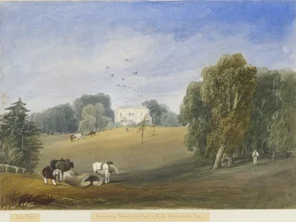 Greenway Bank - Hall: pintura em aquarela, nd [c 1840]
