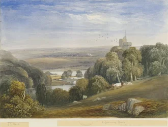 Greenway Bank - Lake: pintura em aquarela, nd [c1830-1840]