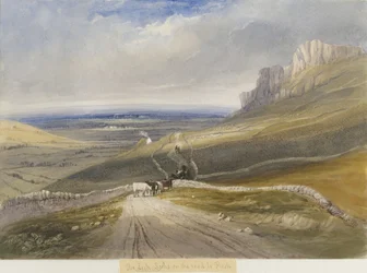 Alho-porro - Rochas no caminho para o Flash: pintura em aquarela, nd [c1830-1840]