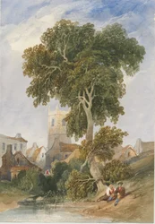 Longnor Village: pintura em aquarela, nd [c1830-1840]