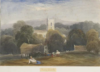 Igreja Sheen: pintura em aquarela, nd [c1830-1840]