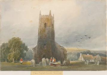 Igreja de Warslow: pintura em aquarela, nd [c1830-1840]