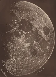 Fotografia da lua em seu 1º trimestre, 6 de março de 1865.