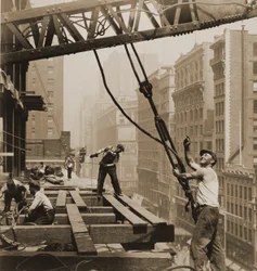 Trabalhadores da construção civil empire state building, c.1930