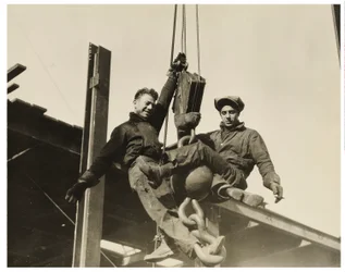 Trabalhadores da construção civil empire state building, c.1930