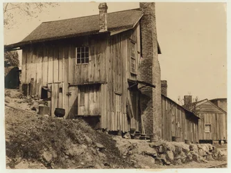 Habitação para trabalhadores na fábrica de meias de Roma, Geórgia, 1913