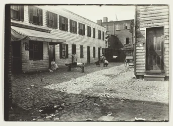 Beco de habitações para pessoas negras onde vivem brancos, Washington, D.C.