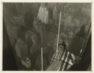 Levantando o mastro, Empire State Building, 1931 (foto de gelatina de prata)