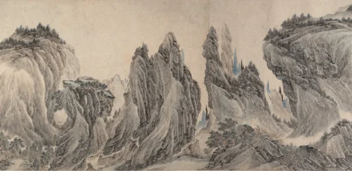 paisagem após dong yuan, jura N, MA yuan e X IA GUI, a data é definida como 1655.