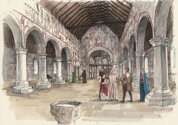 Igreja de São Pedro, Barton-upon-Humber, Lincolnshire (aguarela sobre papel)