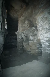 China, província de Shanxi, estátua de Buda em Yungang Grottoes