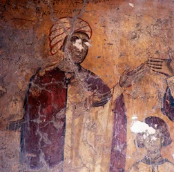 Fresco na igreja em Kandanos, Creta, Grécia (foto)