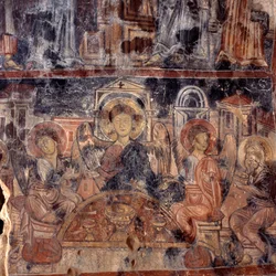 Fresco na Igreja Bizantina de Agios Nikolaos, Maza, Creta, Grécia