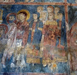 Frescos na igreja em Alikampos, Creta, Grécia (foto)