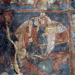Frescos na igreja em Alikampos, Creta, Grécia (foto)