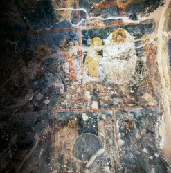Frescos no teto do mosteiro de Agios Georgios, Diavaide, Creta, Grécia (foto)
