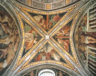 Itália, Região Lombardia, Milão, Capela de Santa Corona abóbada na igreja de Santa Maria delle Grazie