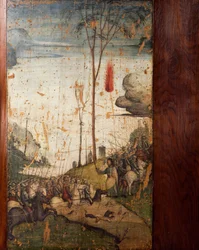 Itália, Milão, Igreja de Santa Maria Graciosa, Velha Sacristia, Cruzamento do Mar Vermelho, tábua pintada