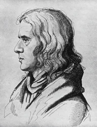 Retrato de Adelbert von Chamisso (1781-1838), poeta, escritor e botânico alemão