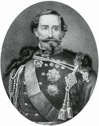 Retrato de Alfonso Ferrero della Marmora (1804-1878), general italiano e político, gravura