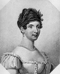 Retrato de Angelica Catalani (1780-1849), soprano italiano, gravura